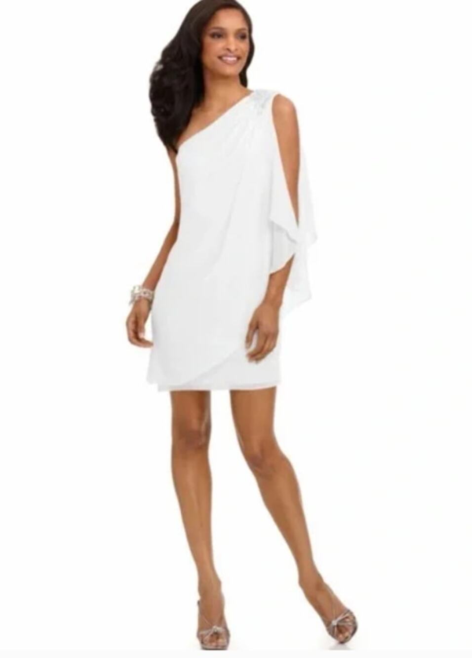 JS Boutique One‑Shoulder Cocktail Party Dress – Size 4 - Vintage 90s